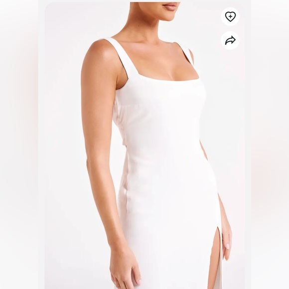 Verana Backless Satin Maxi Dress - White - Picture 4 of 6